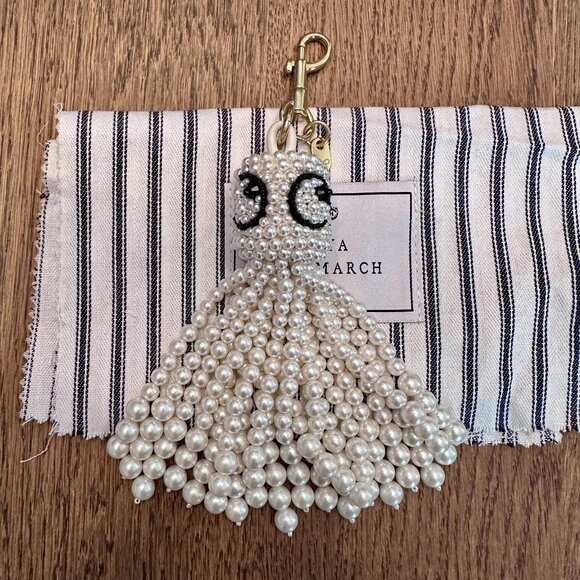 Anya Hindmarch Accessories - ANYA HINDMARCH Pearl embellished Keyring Bag Charm